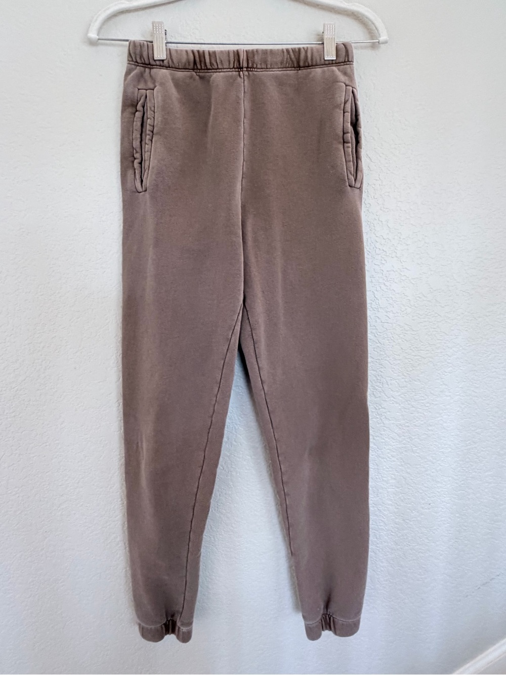Joah Brown Empire Jogger Sweatpants Taupe Mineral Wash Size XS/S